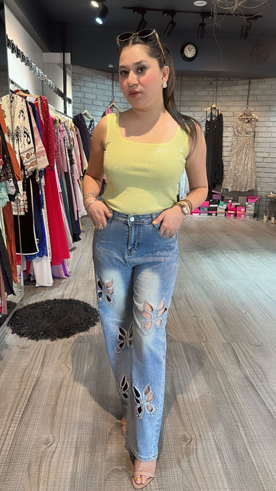 Butterfly wale Denim