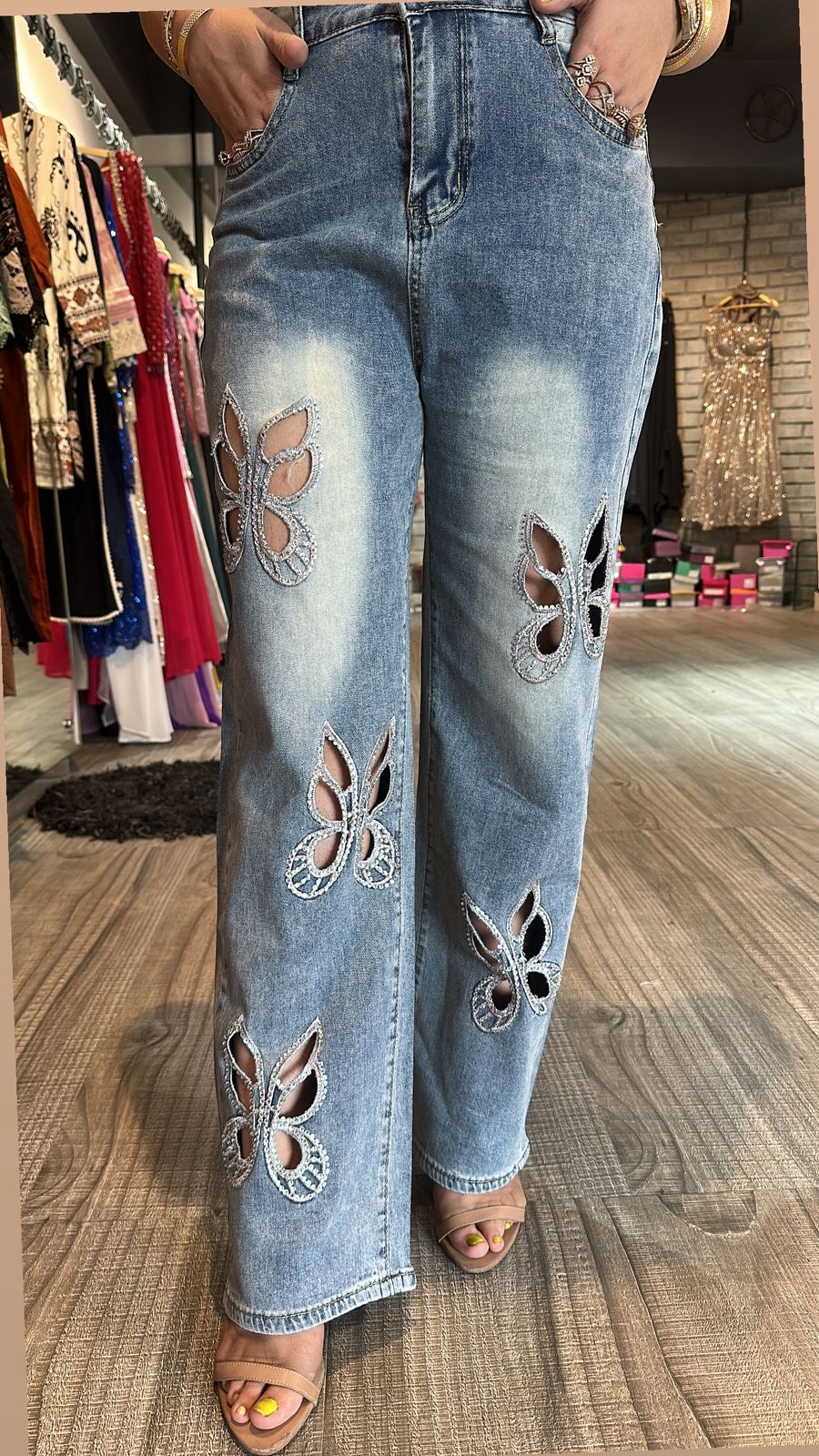 Butterfly wale Denim