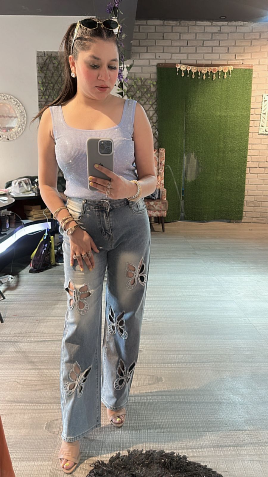 Butterfly wale Denim