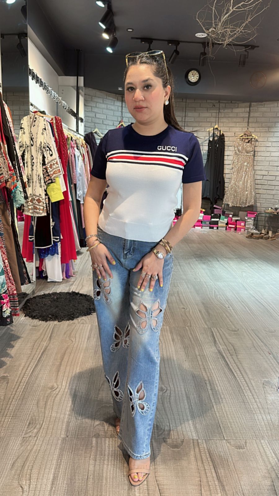 Gucci strip Top