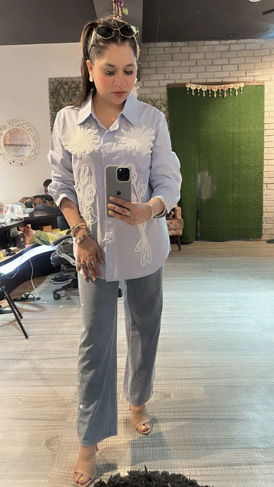 Labubu powder Blue Shirt