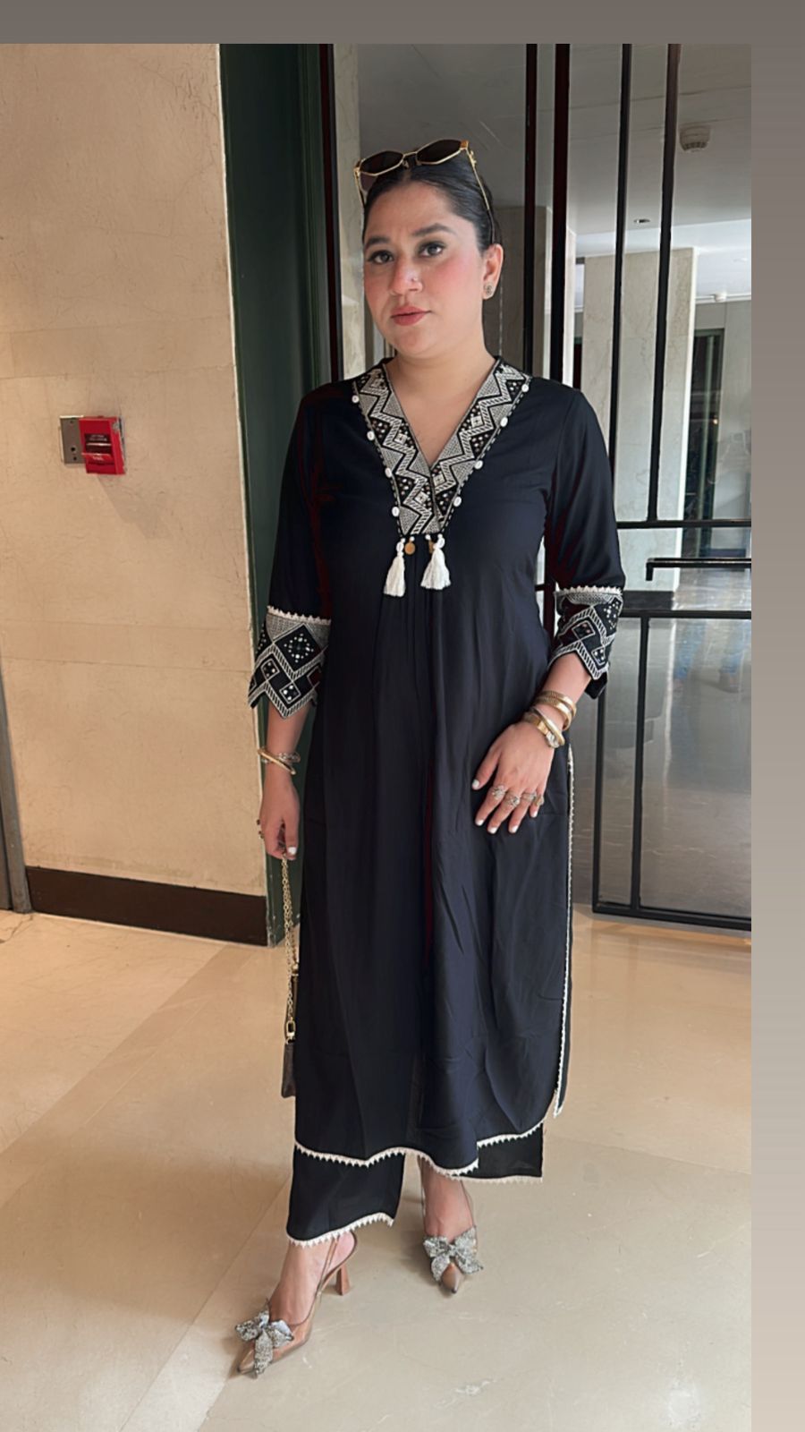 Agra Black Tunic set