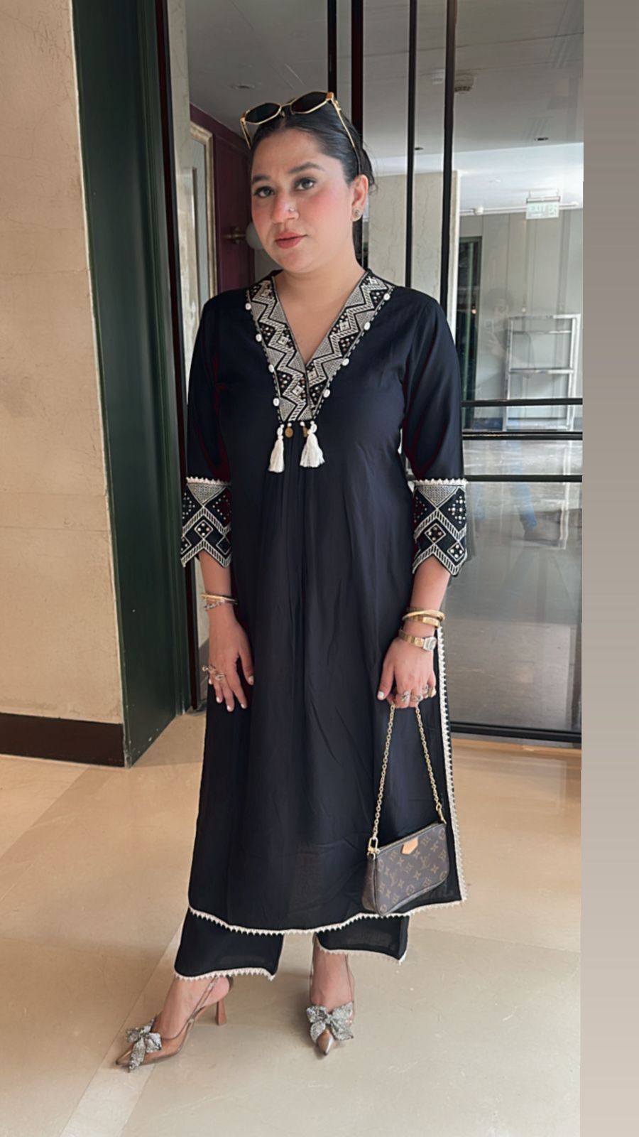 Agra Black Tunic set