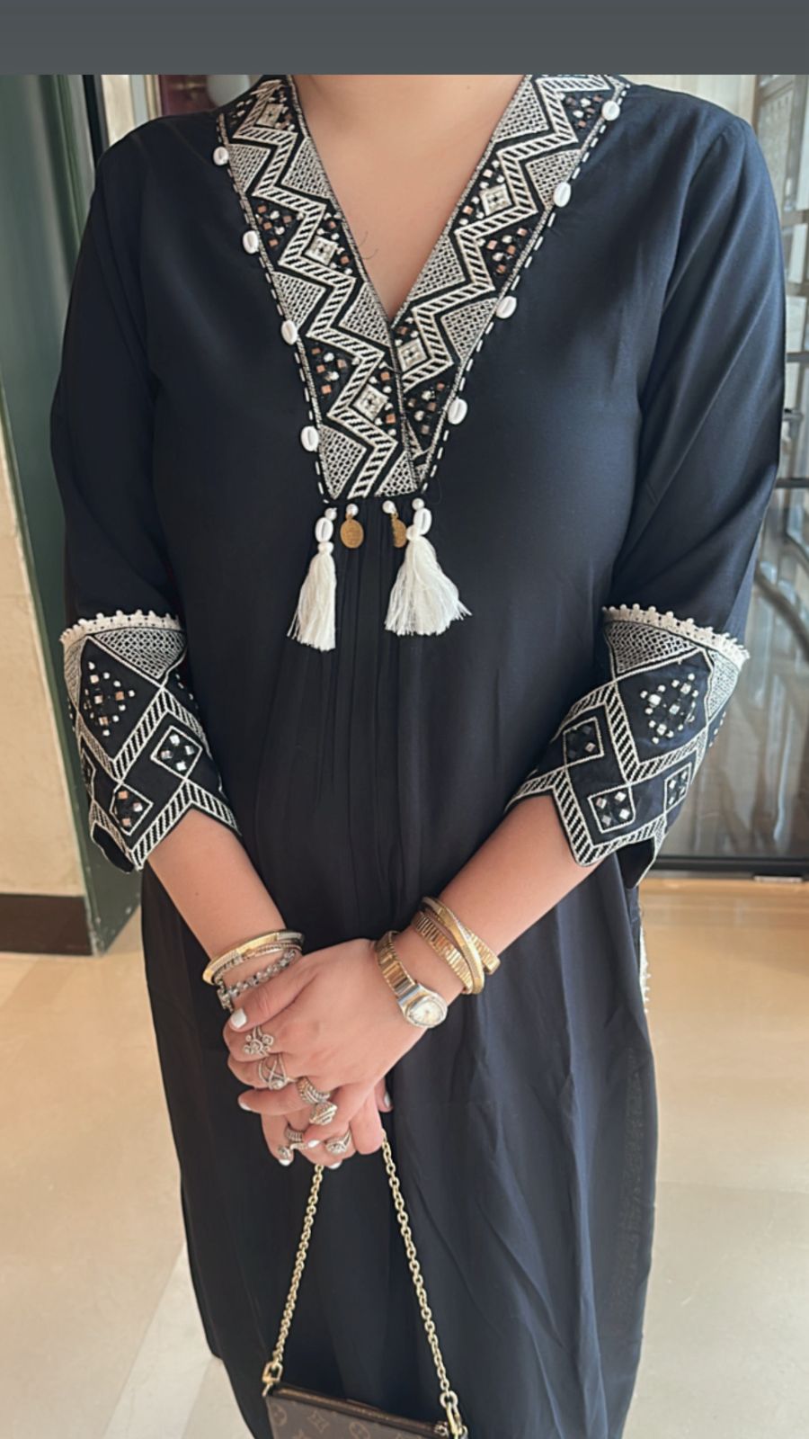 Agra Black Tunic set