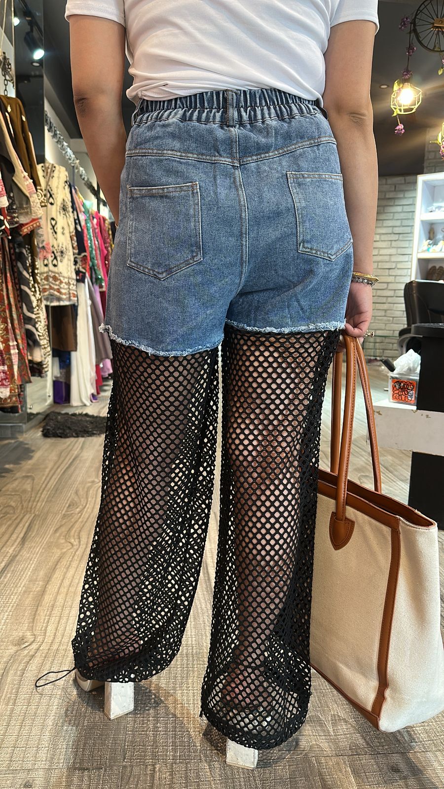 Net wale Denim