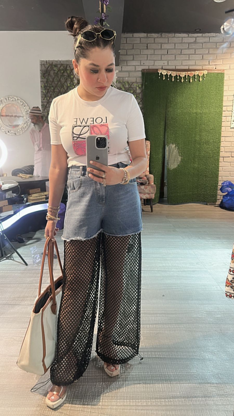 Net wale Denim