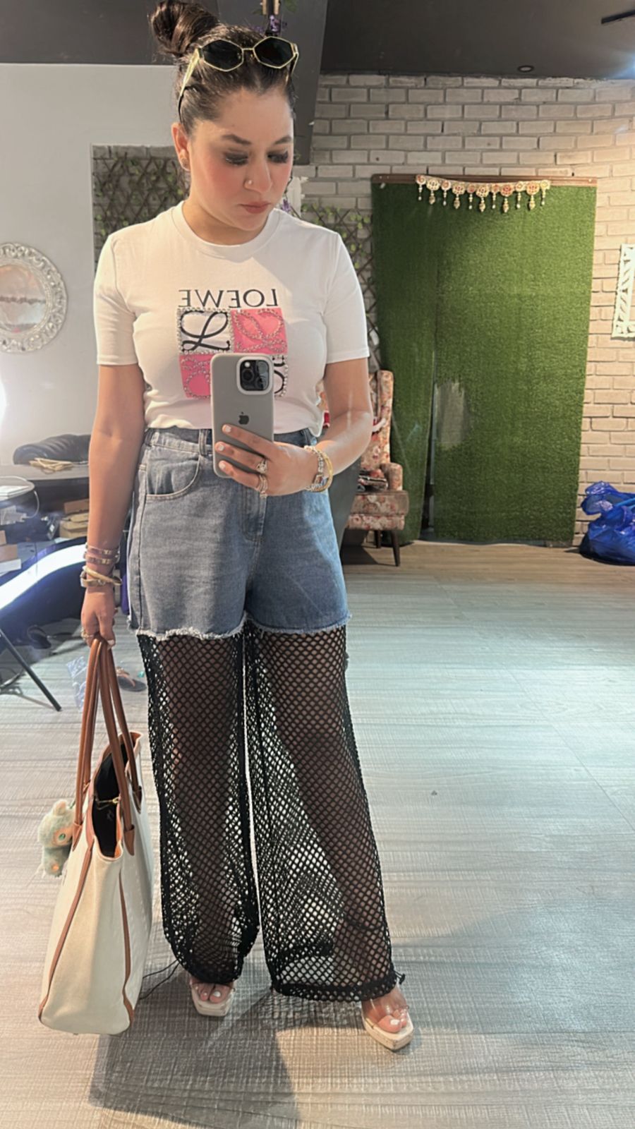 Net wale Denim