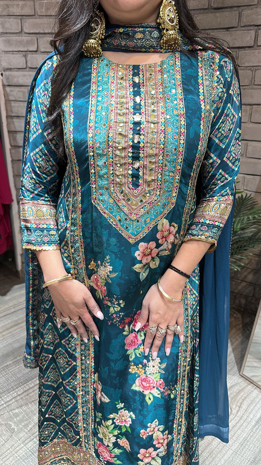 Nargis Aline Digital print suit