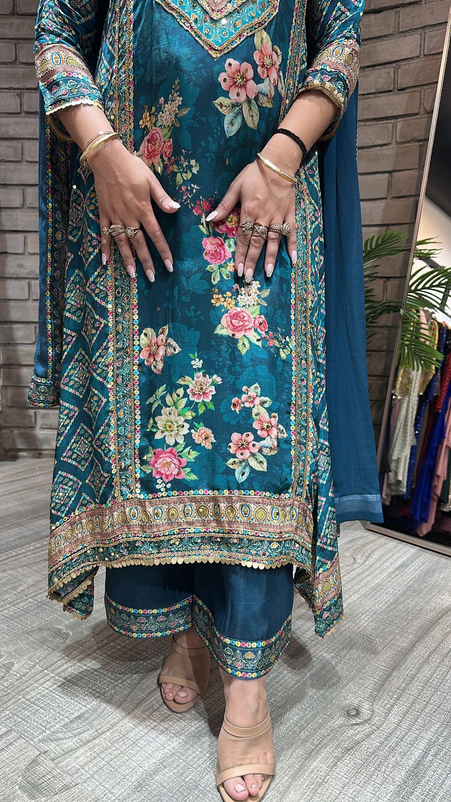 Nargis Aline Digital print suit