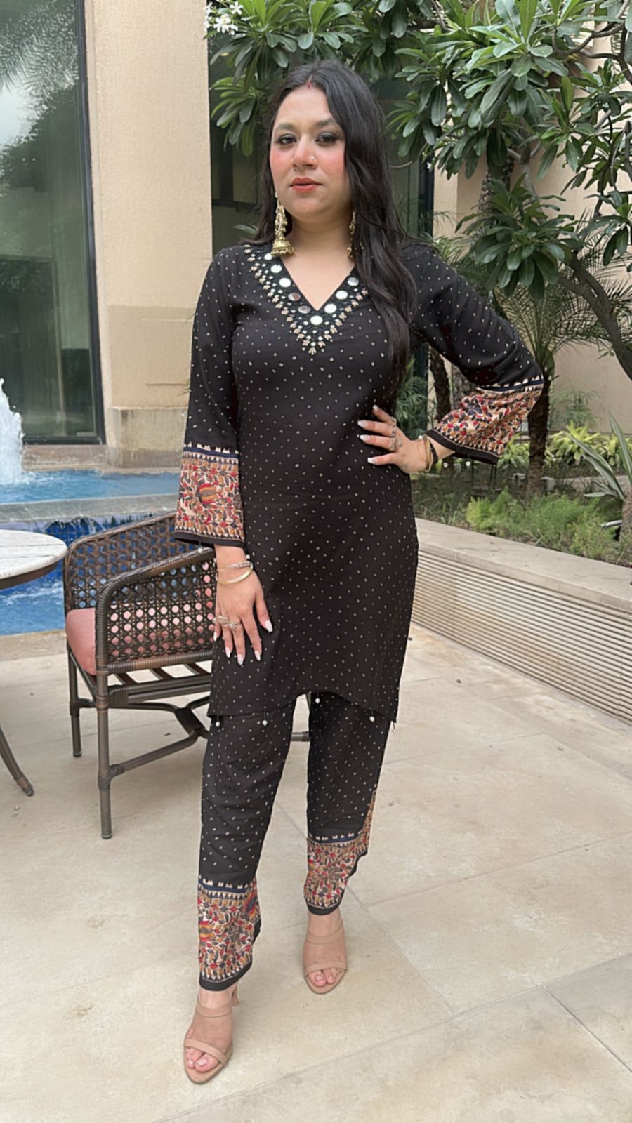 Bani Thani Black Blue cordset