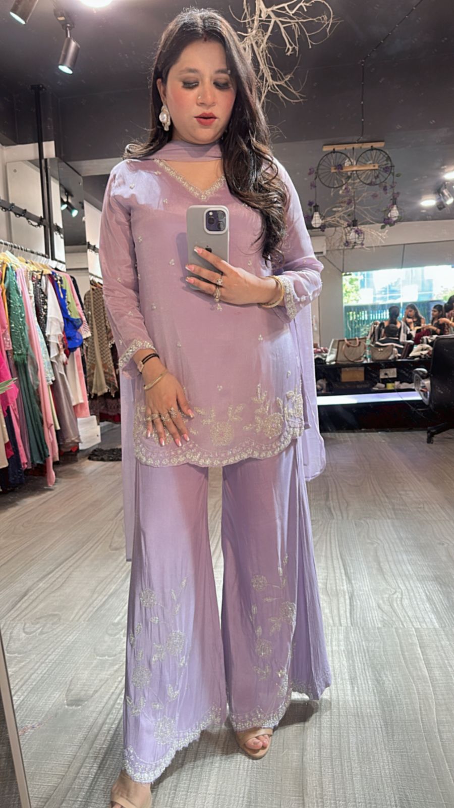 Jalebi Lavander katdana suit