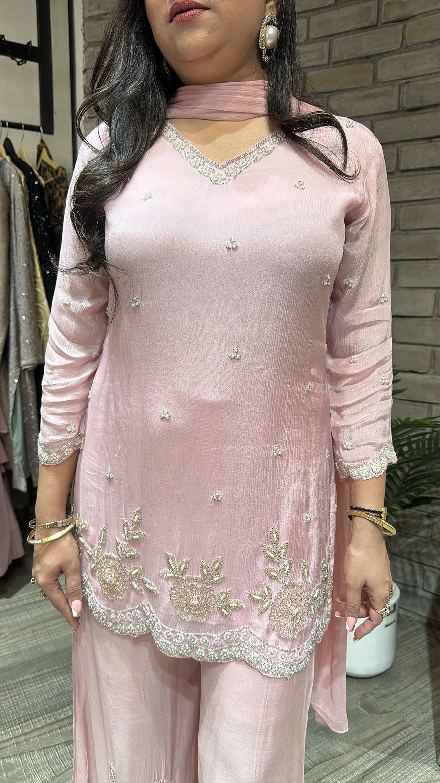Jalebi Baby Pink katdana suit