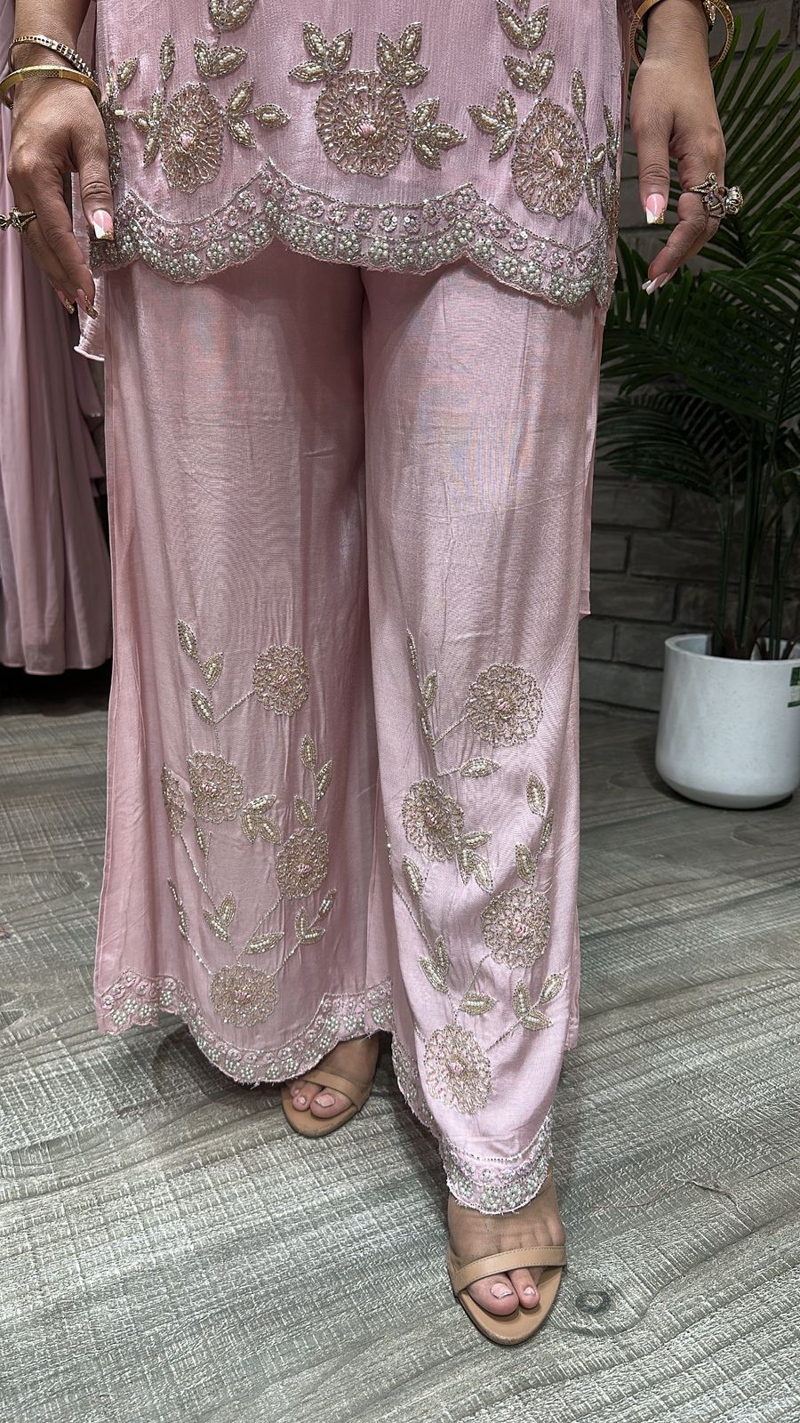 Jalebi Baby Pink katdana suit