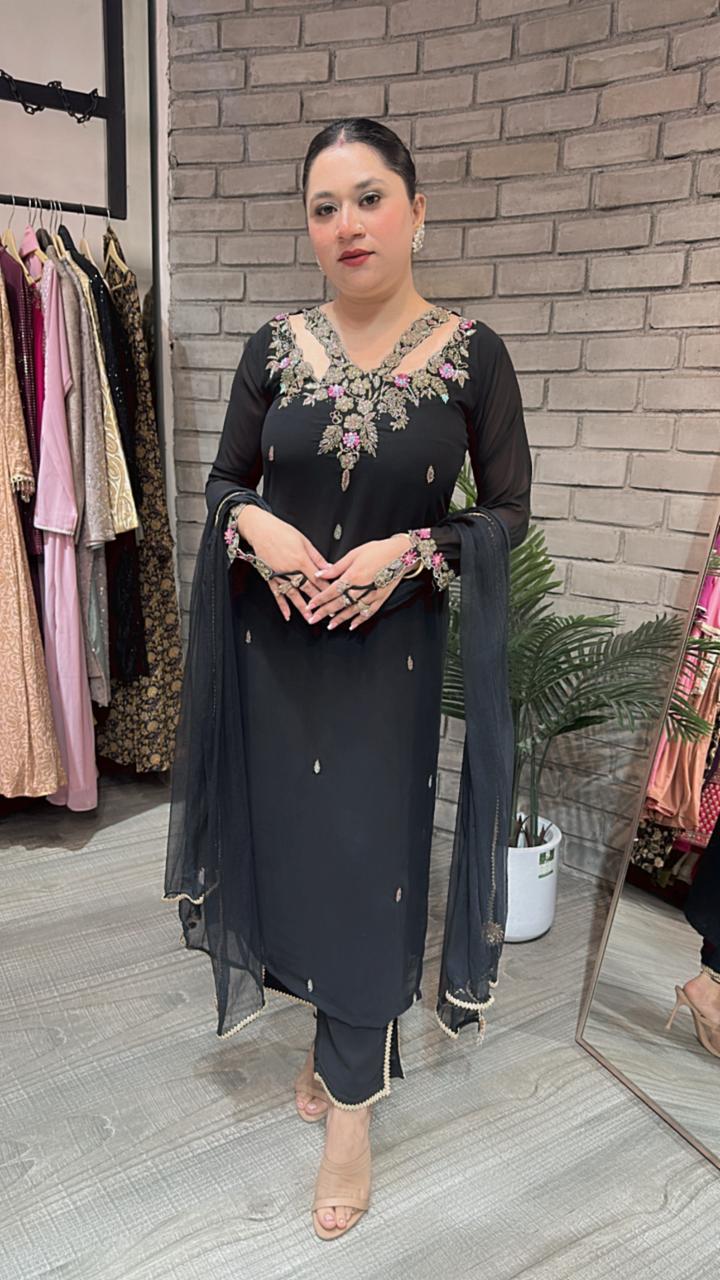 Noorani Black Designer suit