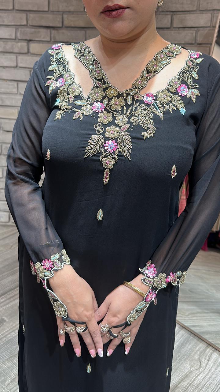 Noorani Black Designer suit