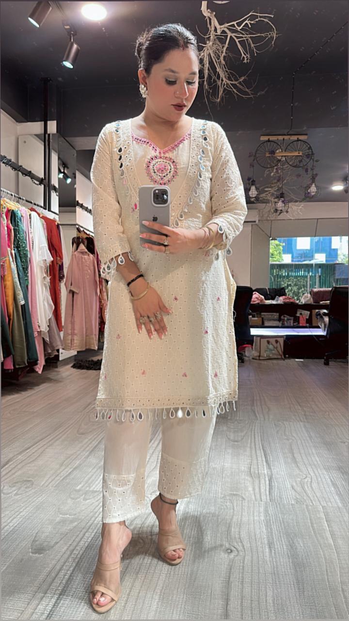 Gulzar Mirror Chiffle Cordset