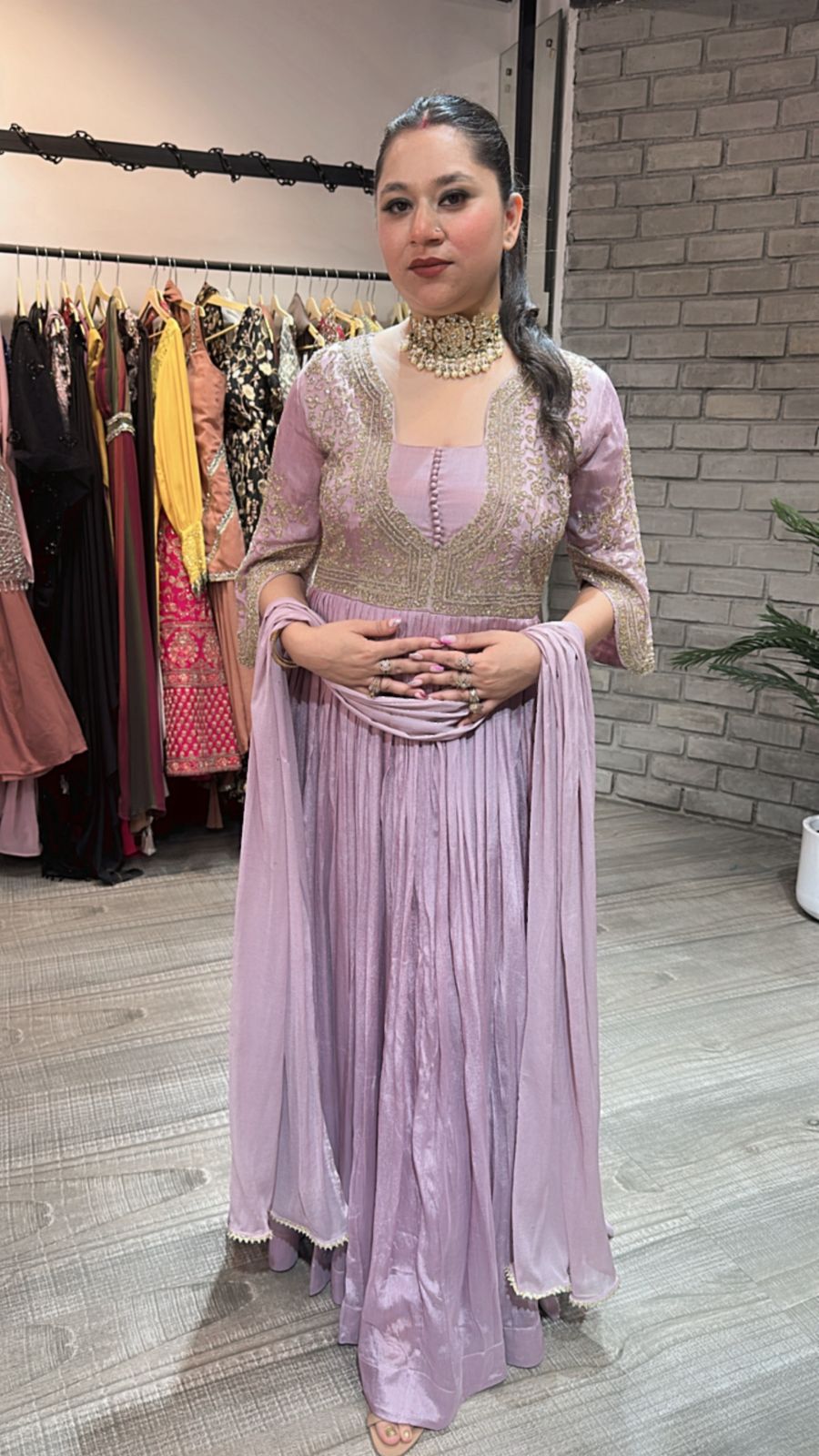 Hayatt katdana Lavander Anarkali