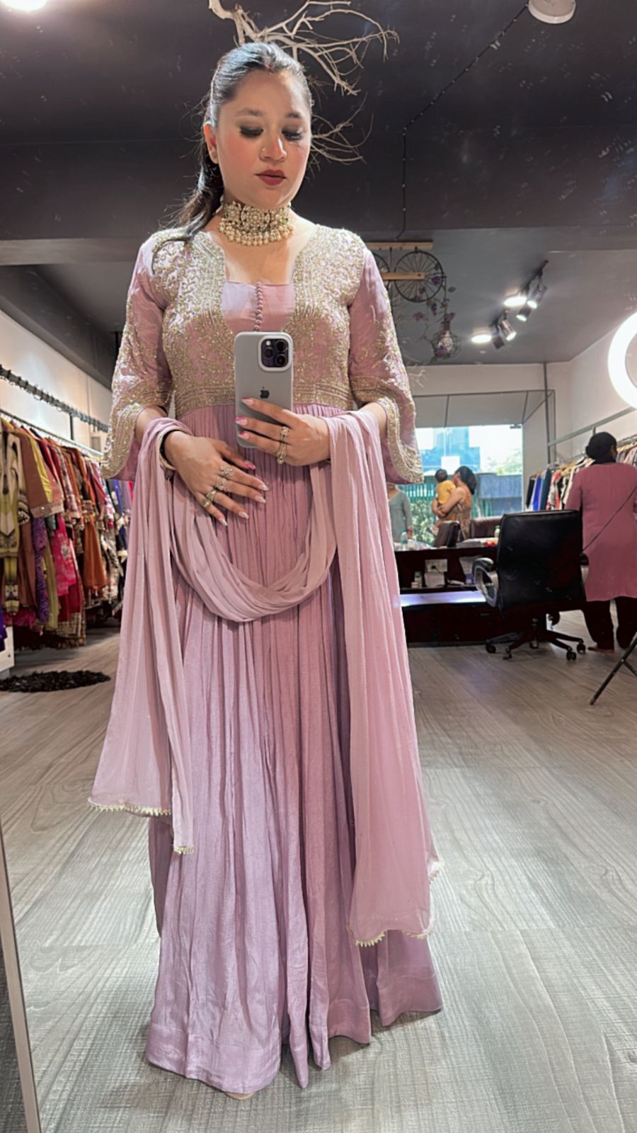 Hayatt katdana Lavander Anarkali