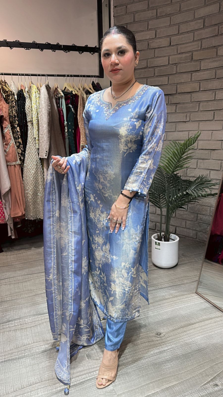 Topaz Blue Shimmer Digital Suit
