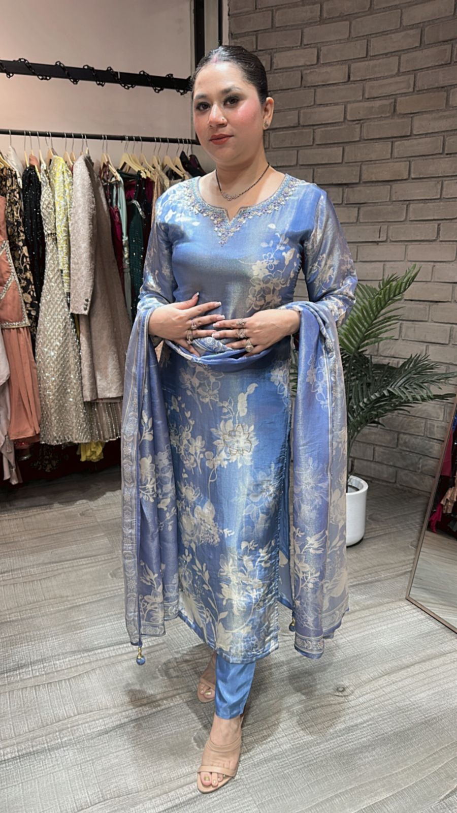 Topaz Blue Shimmer Digital Suit