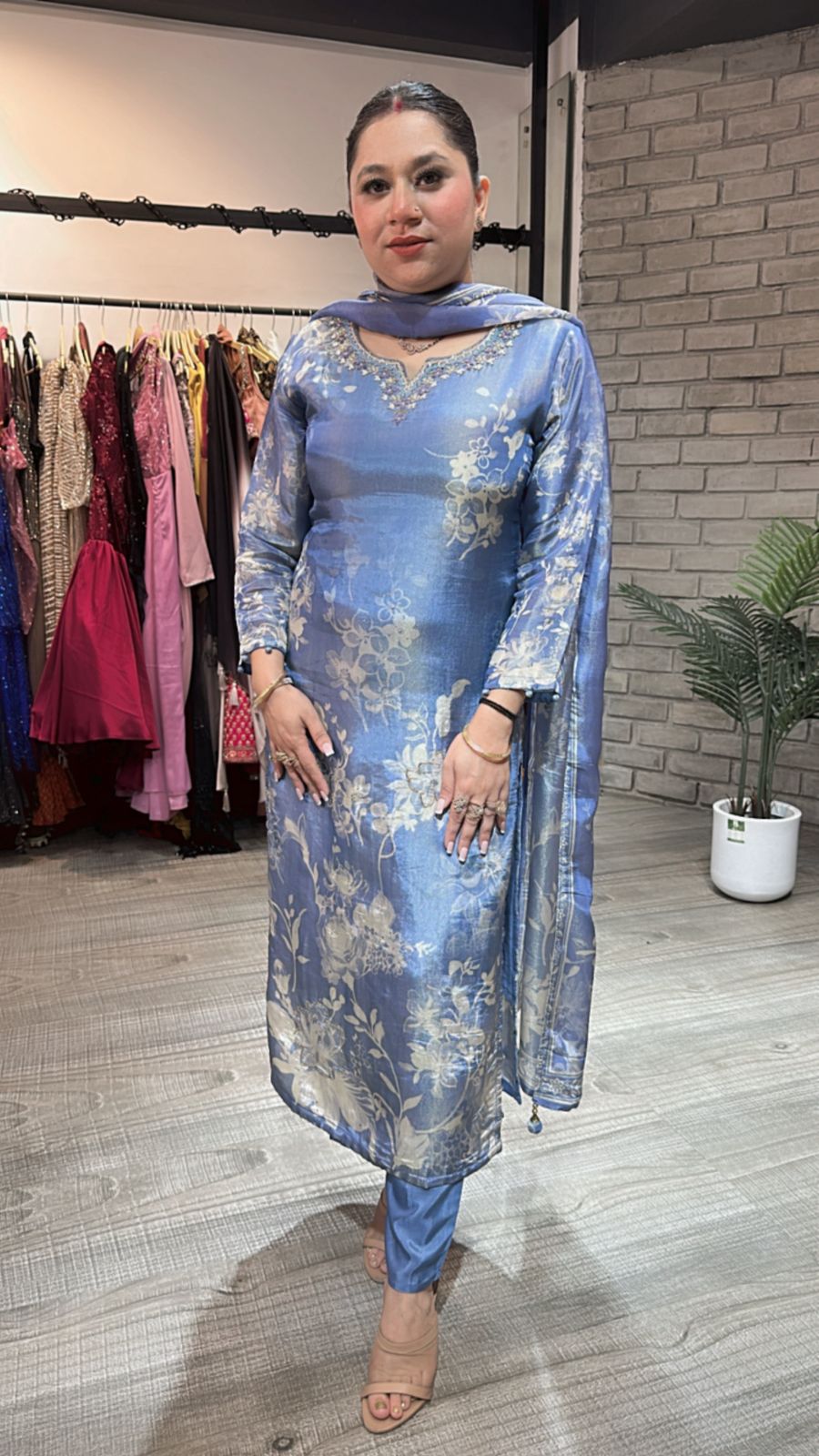 Topaz Blue Shimmer Digital Suit