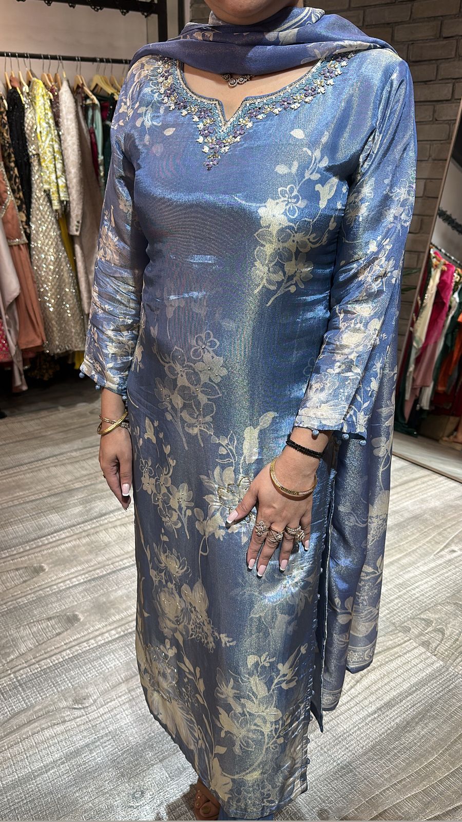 Topaz Blue Shimmer Digital Suit
