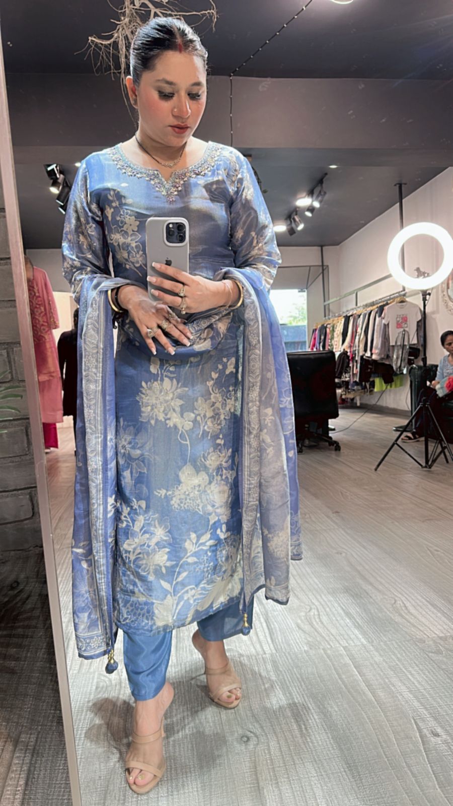 Topaz Blue Shimmer Digital Suit