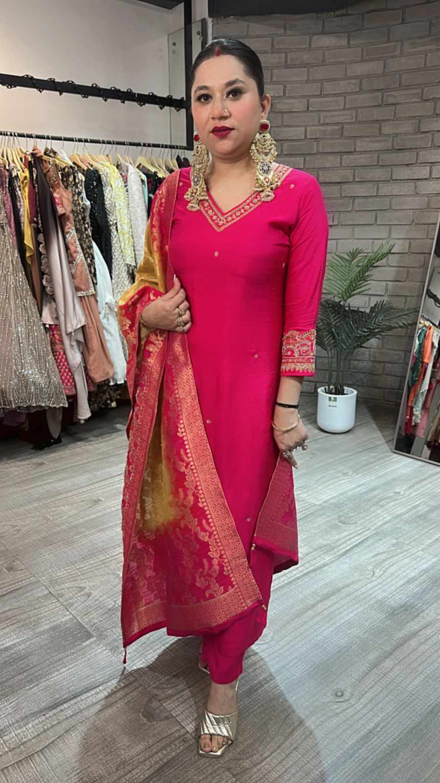 Shingar Foshia pink Dupatta Suit