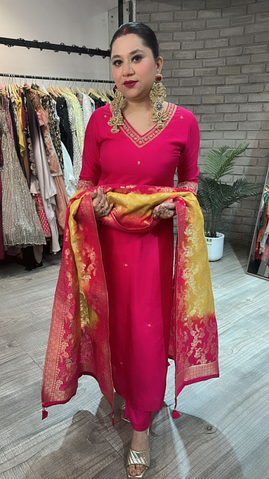 Shingar Foshia pink Dupatta Suit