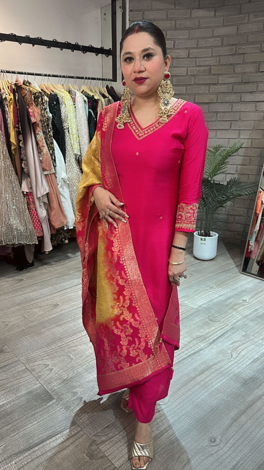 Shingar Foshia pink Dupatta Suit