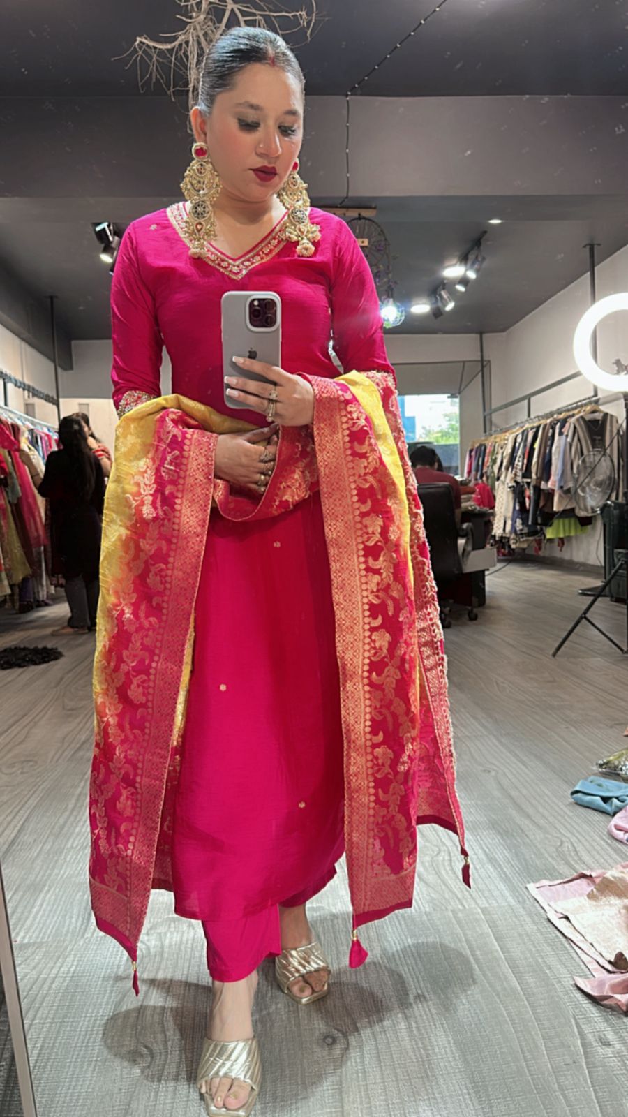 Shingar Foshia pink Dupatta Suit