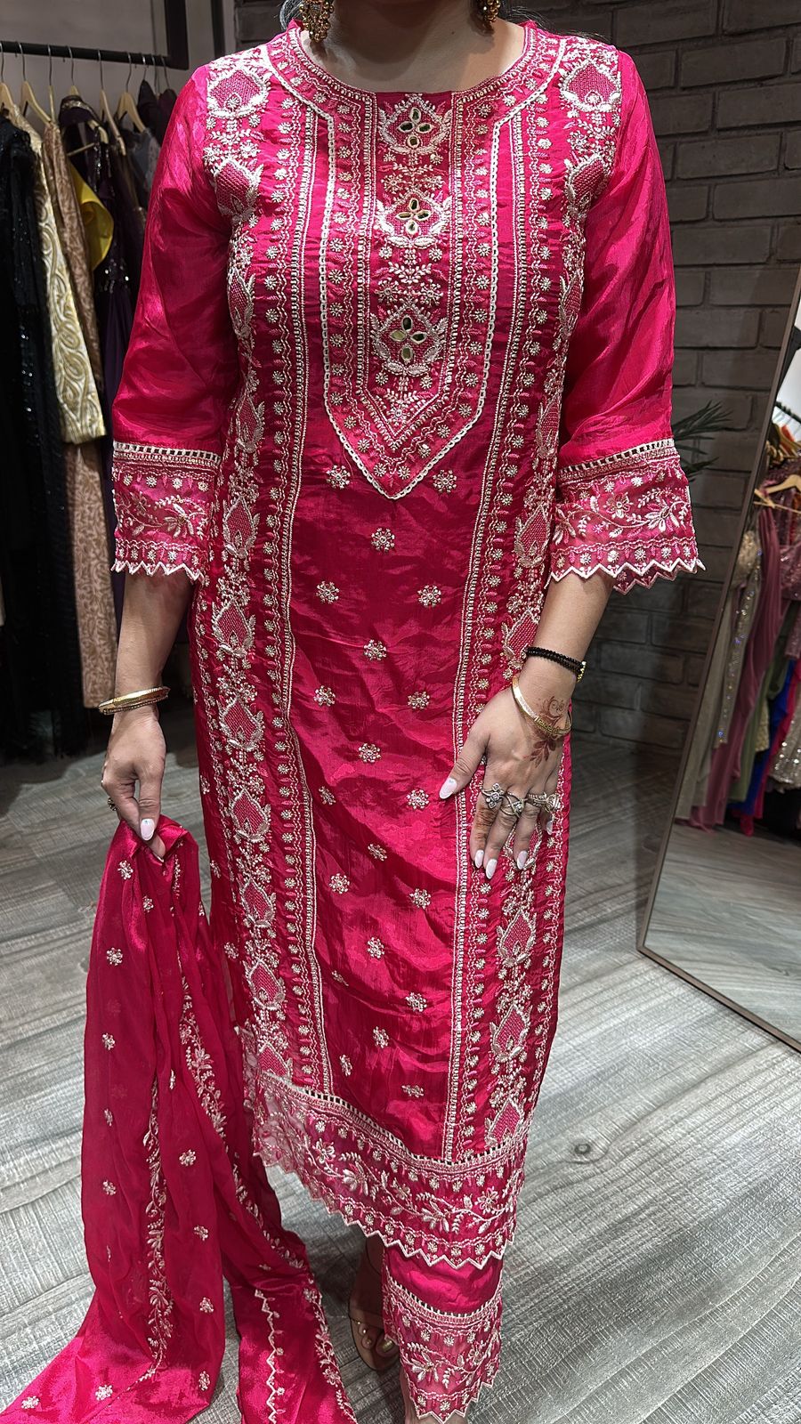 Saiyaara Foshia pink Designer Suit