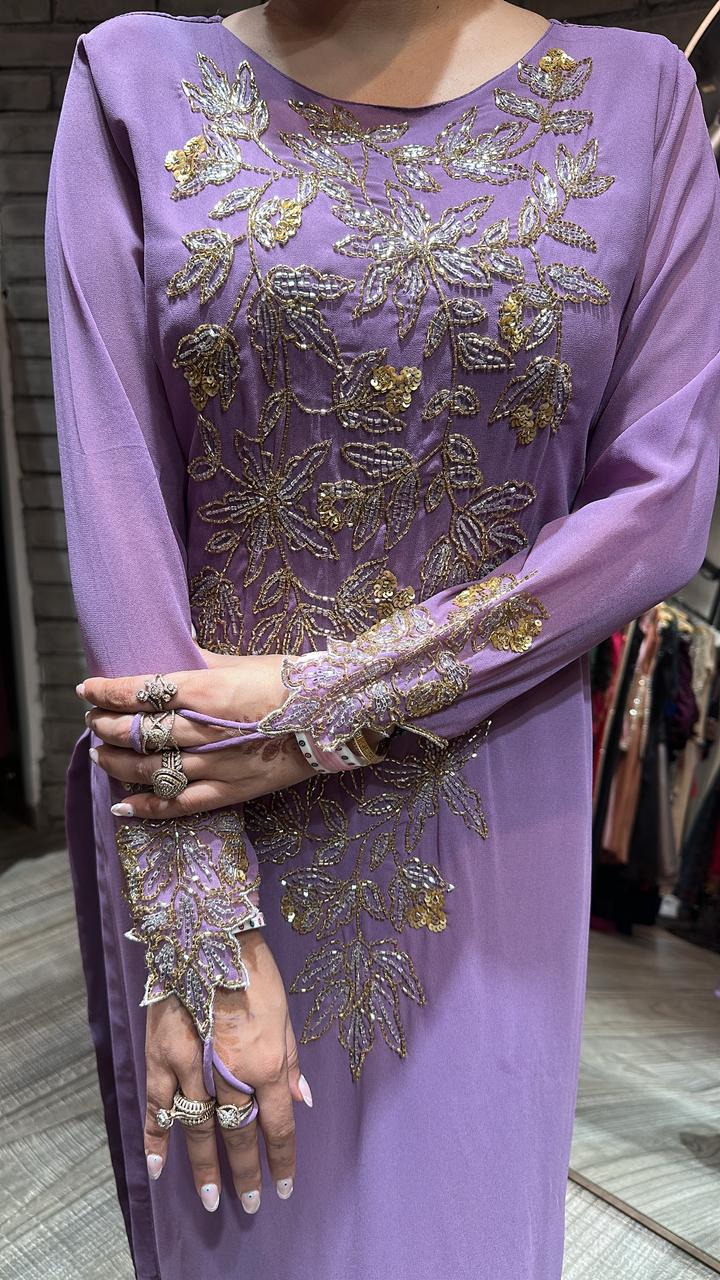 Famous lavander Finger Design Suit