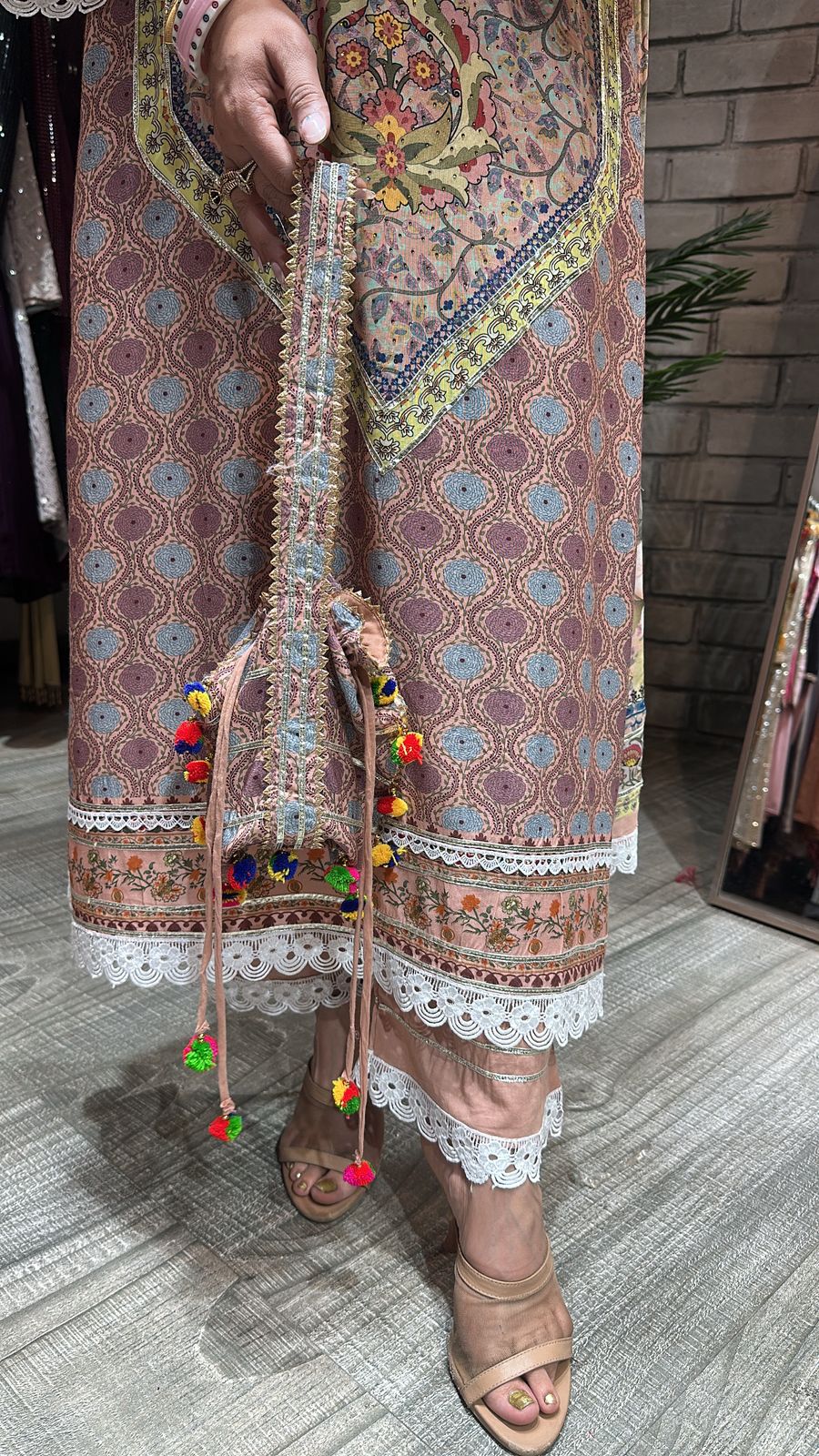 Kabutar Digital Lace Designer suit