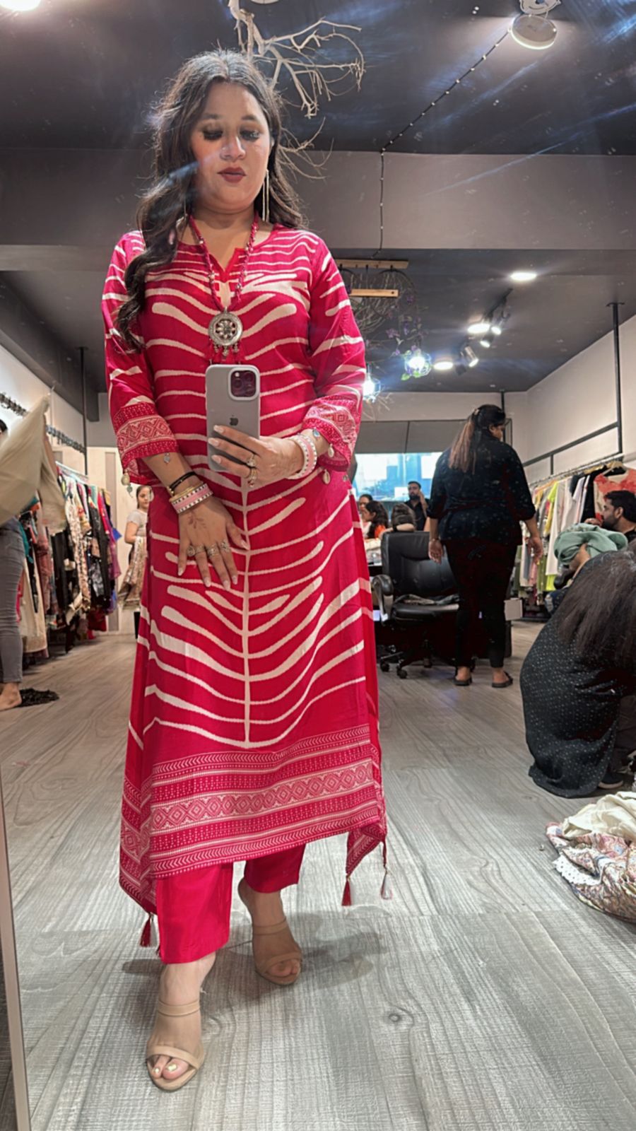 Nitya Red Tunic set with Neckpc