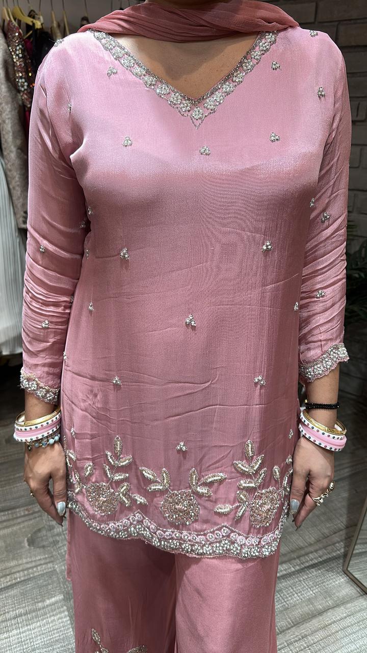 Jalebi onion Pink katdana suit