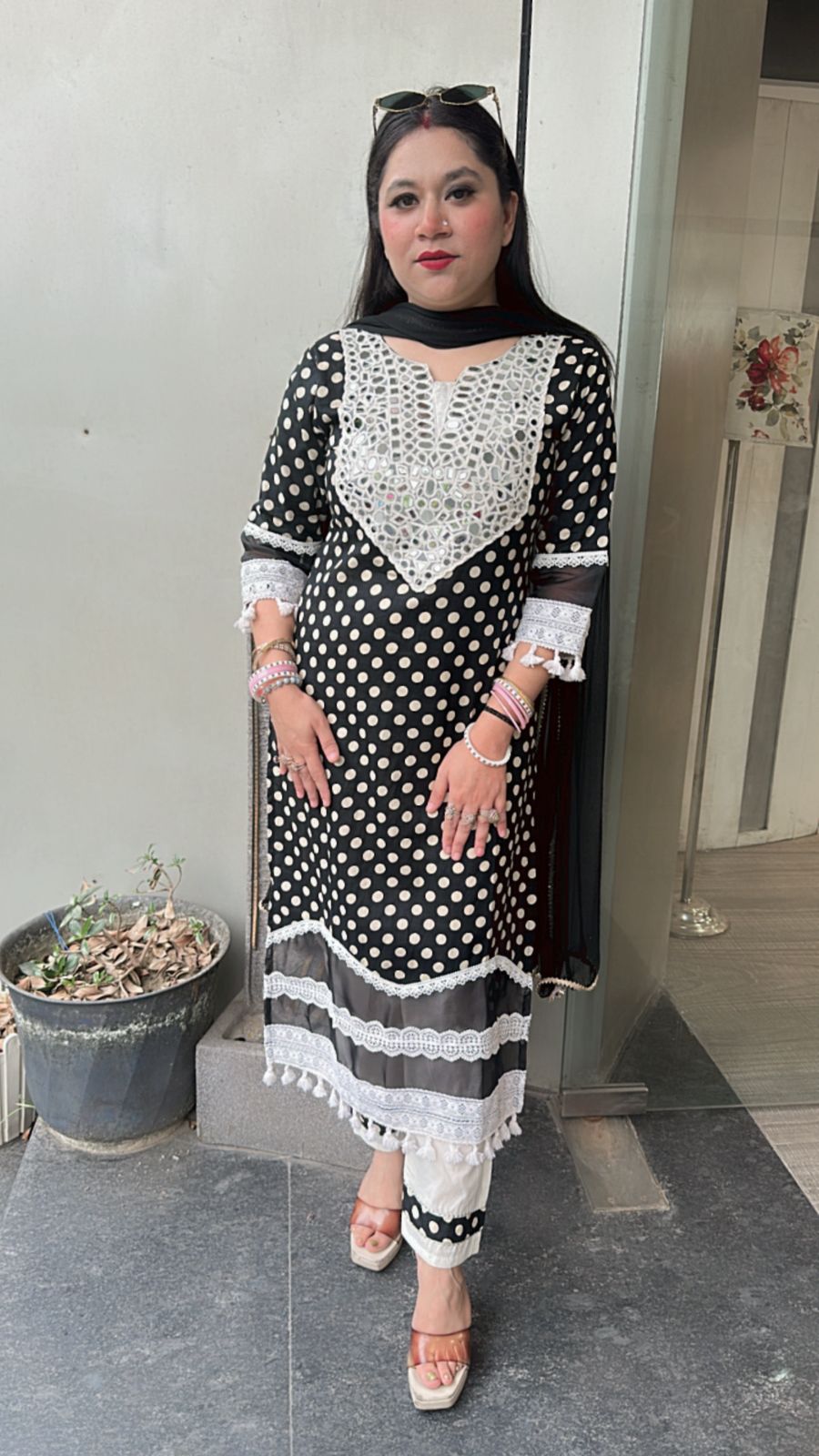 Casino Polka Mirror Designer suit