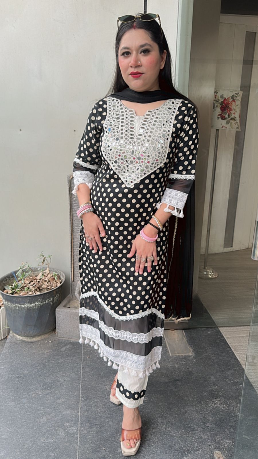 Casino Polka Mirror Designer suit