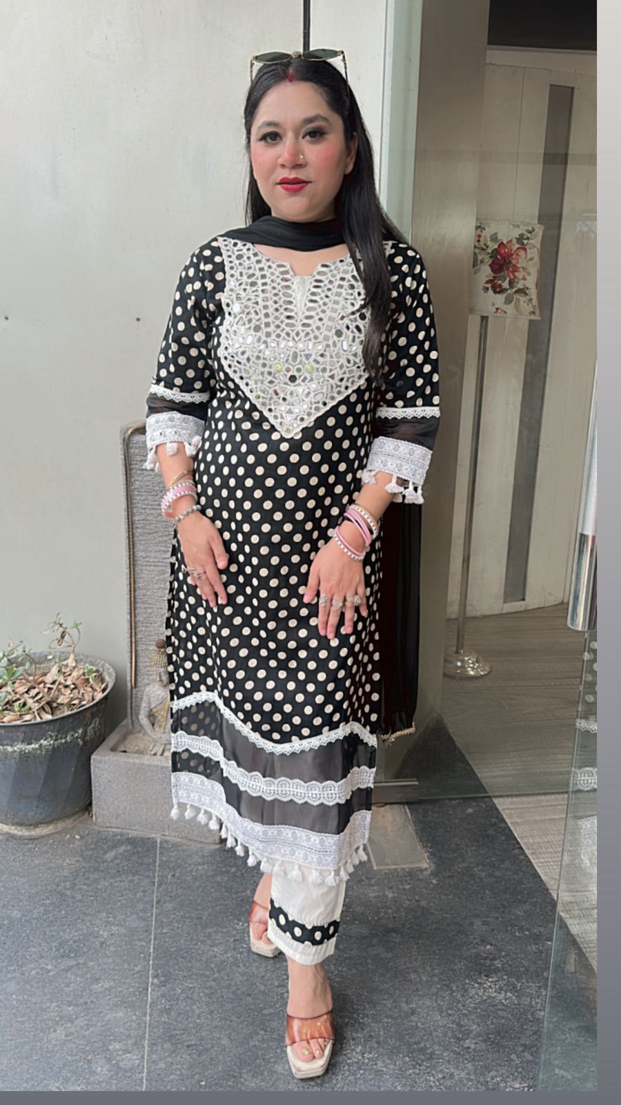 Casino Polka Mirror Designer suit