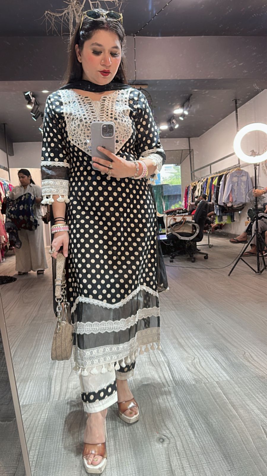 Casino Polka Mirror Designer suit