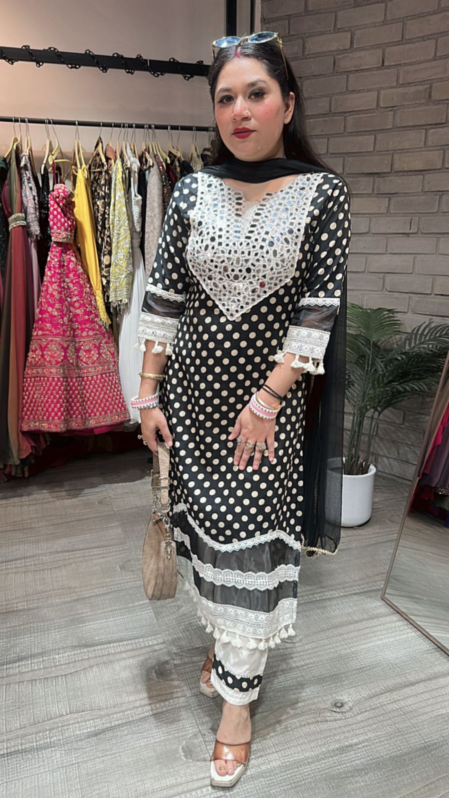 Casino Polka Mirror Designer suit
