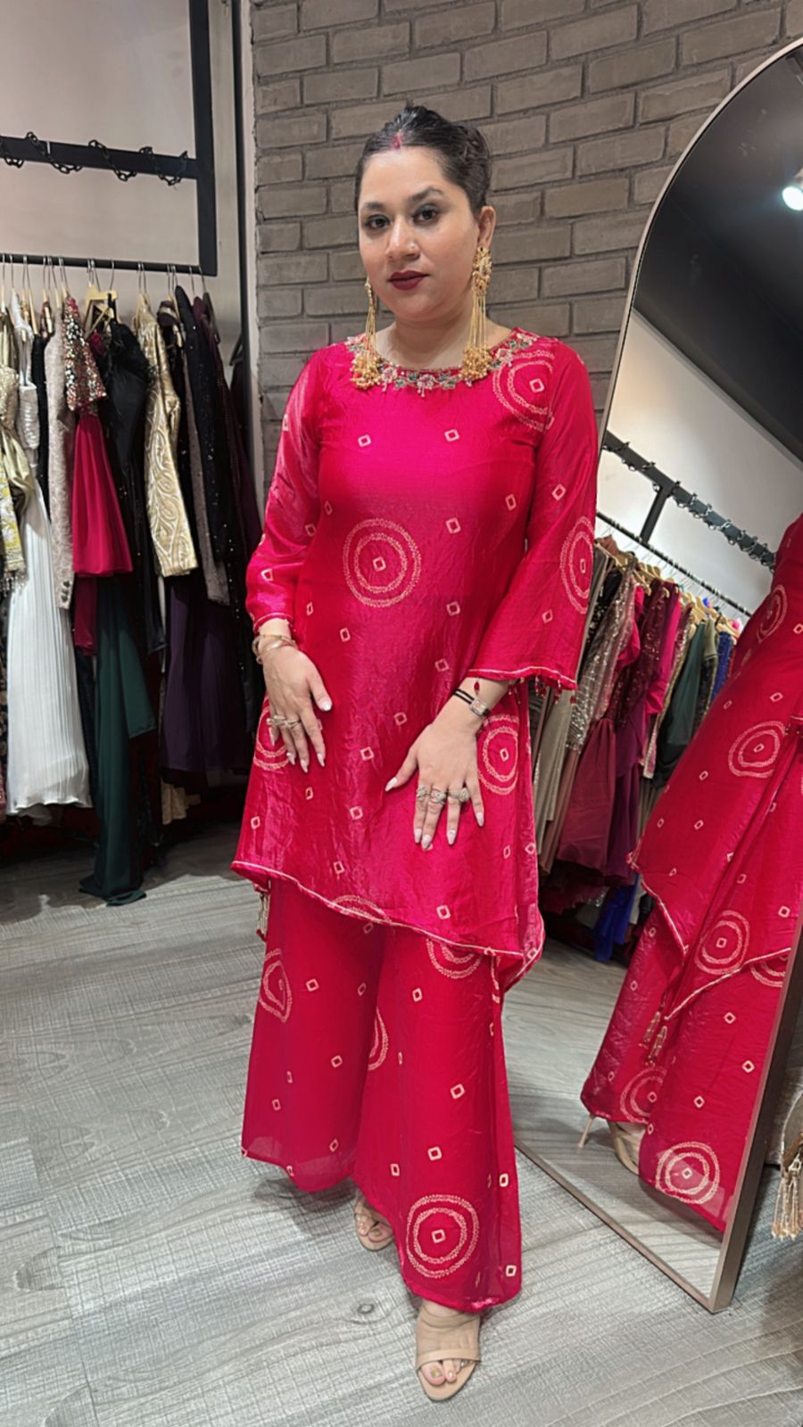 Bismil ke mehfil Hot Pink Cordset