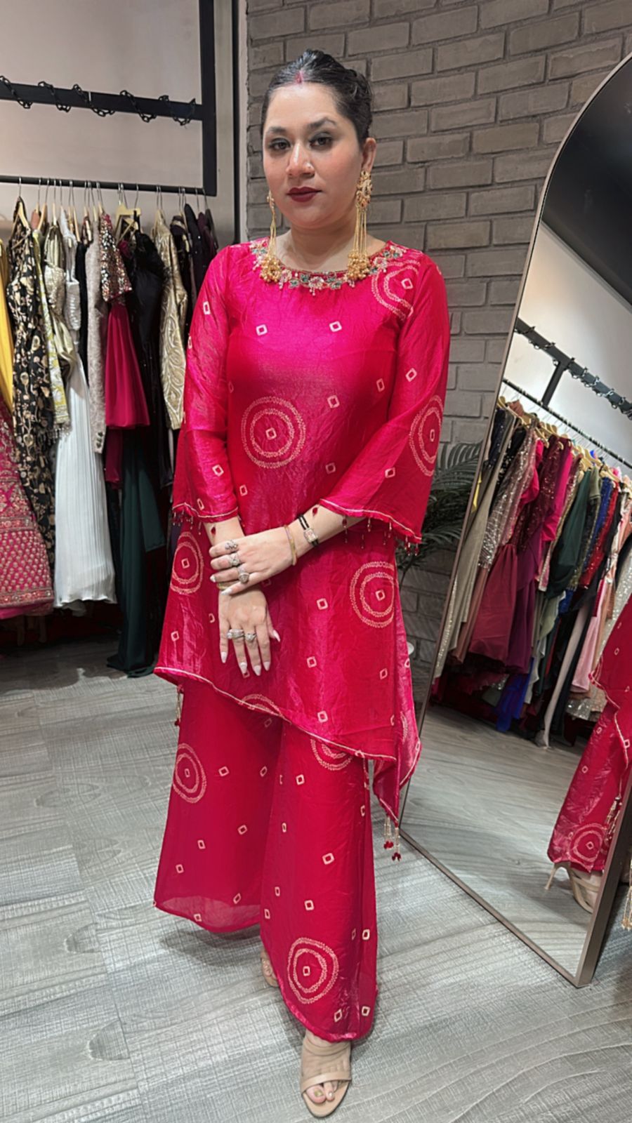 Bismil ke mehfil Hot Pink Cordset