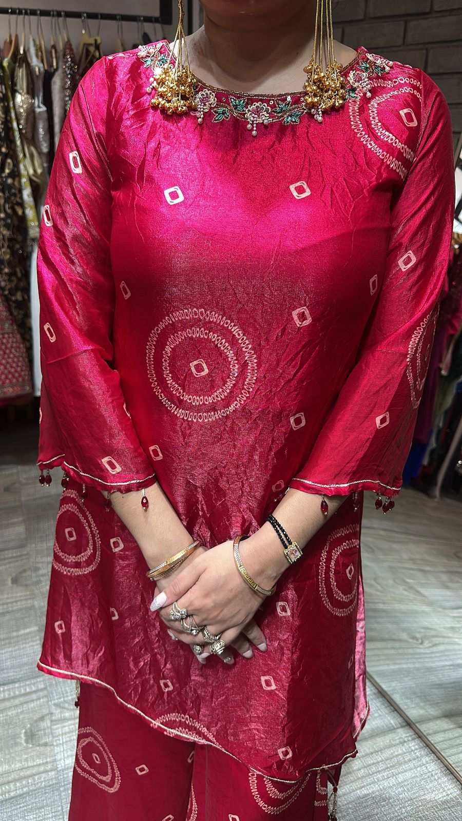 Bismil ke mehfil Hot Pink Cordset