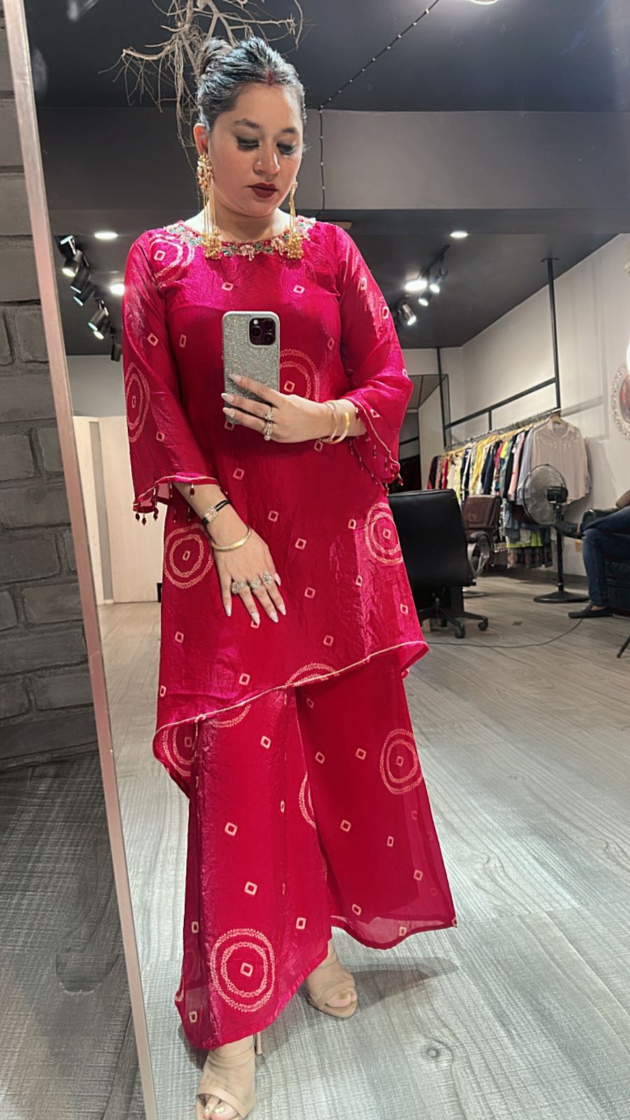 Bismil ke mehfil Hot Pink Cordset