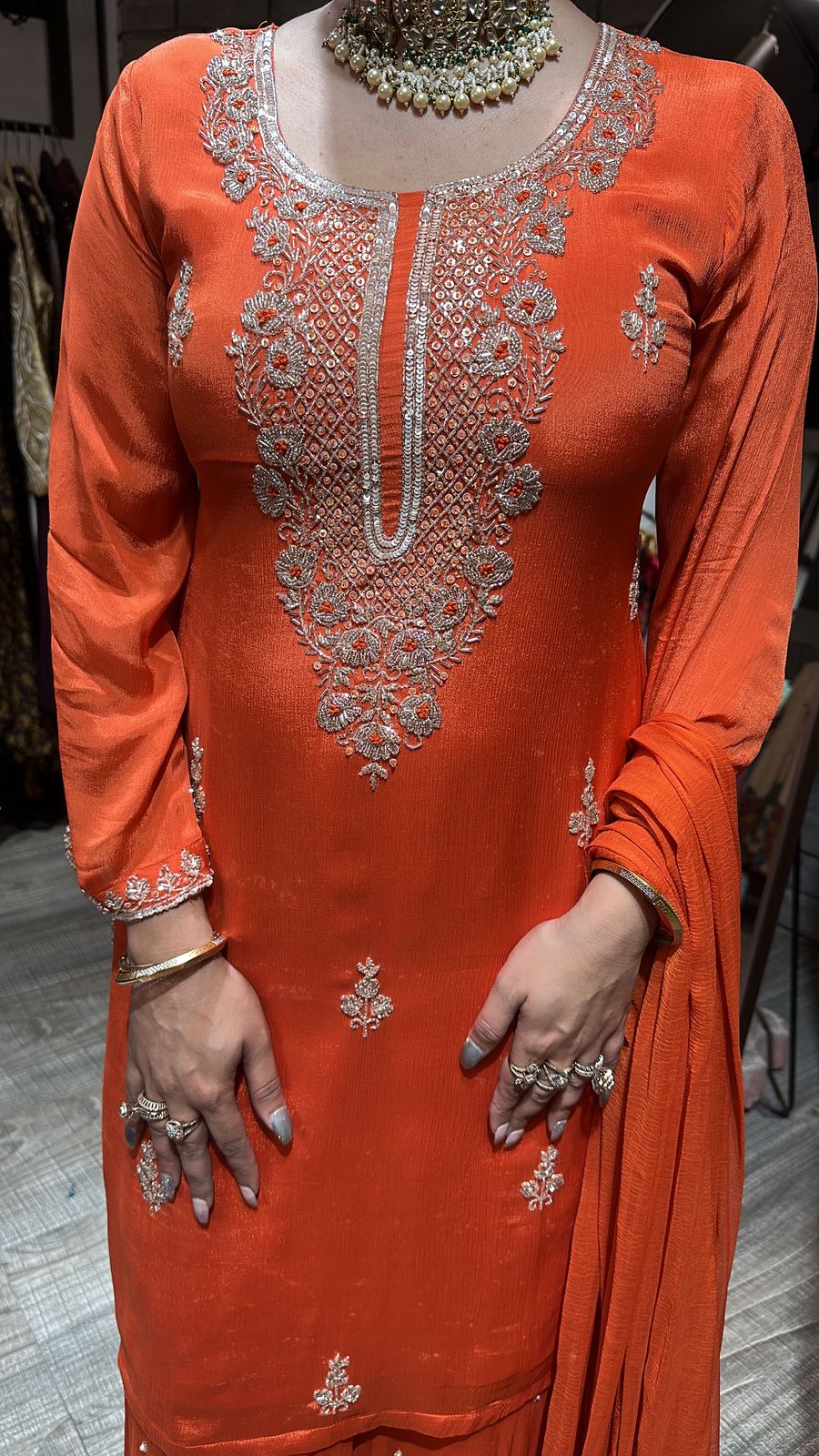 Falooda Rust pink Designer Suit