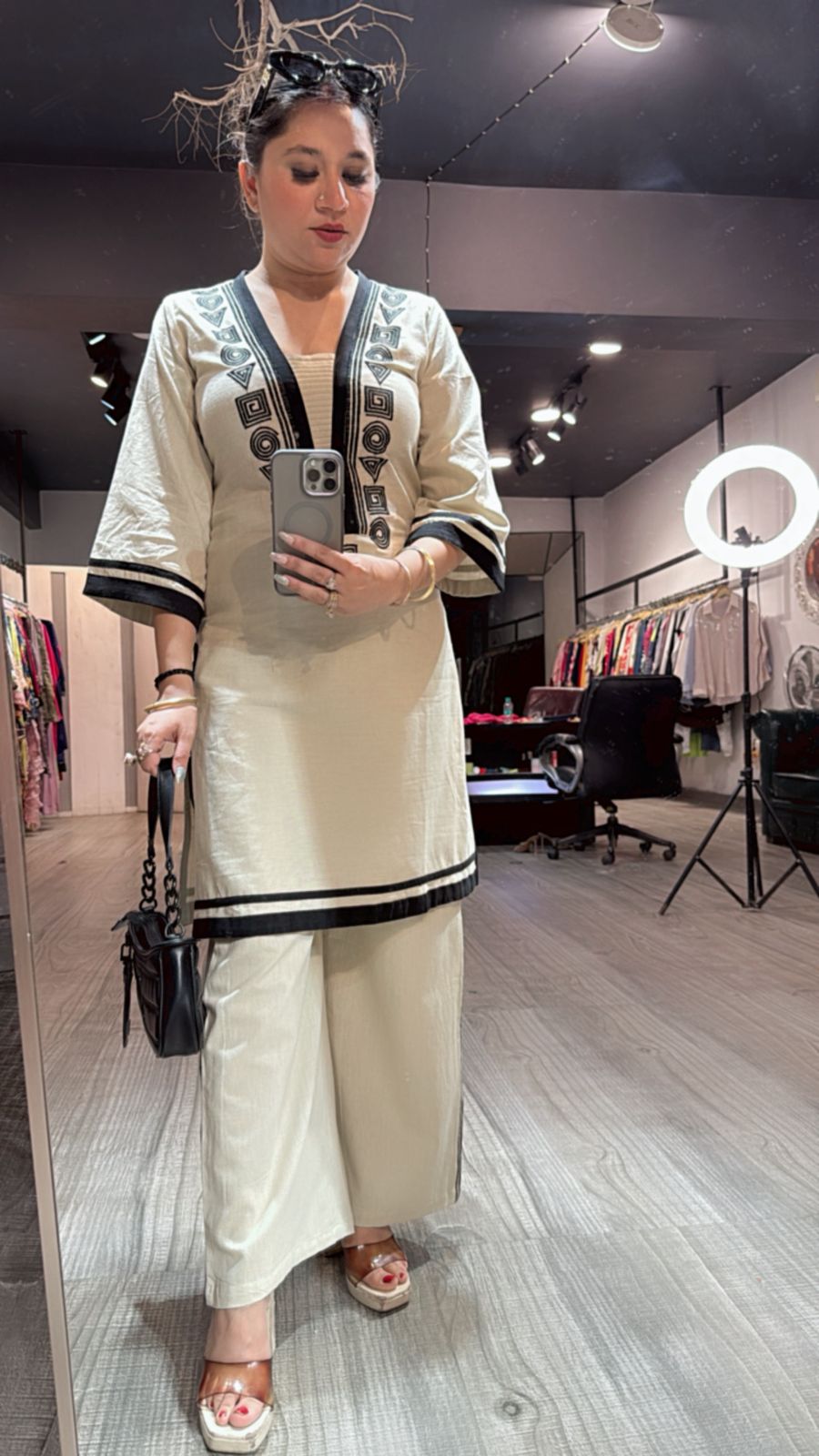 Mercury Black Beige cord set