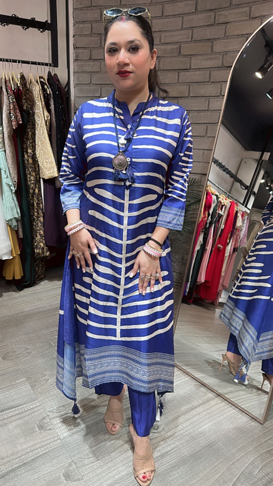Nitya BlueTunic set with Neckpc