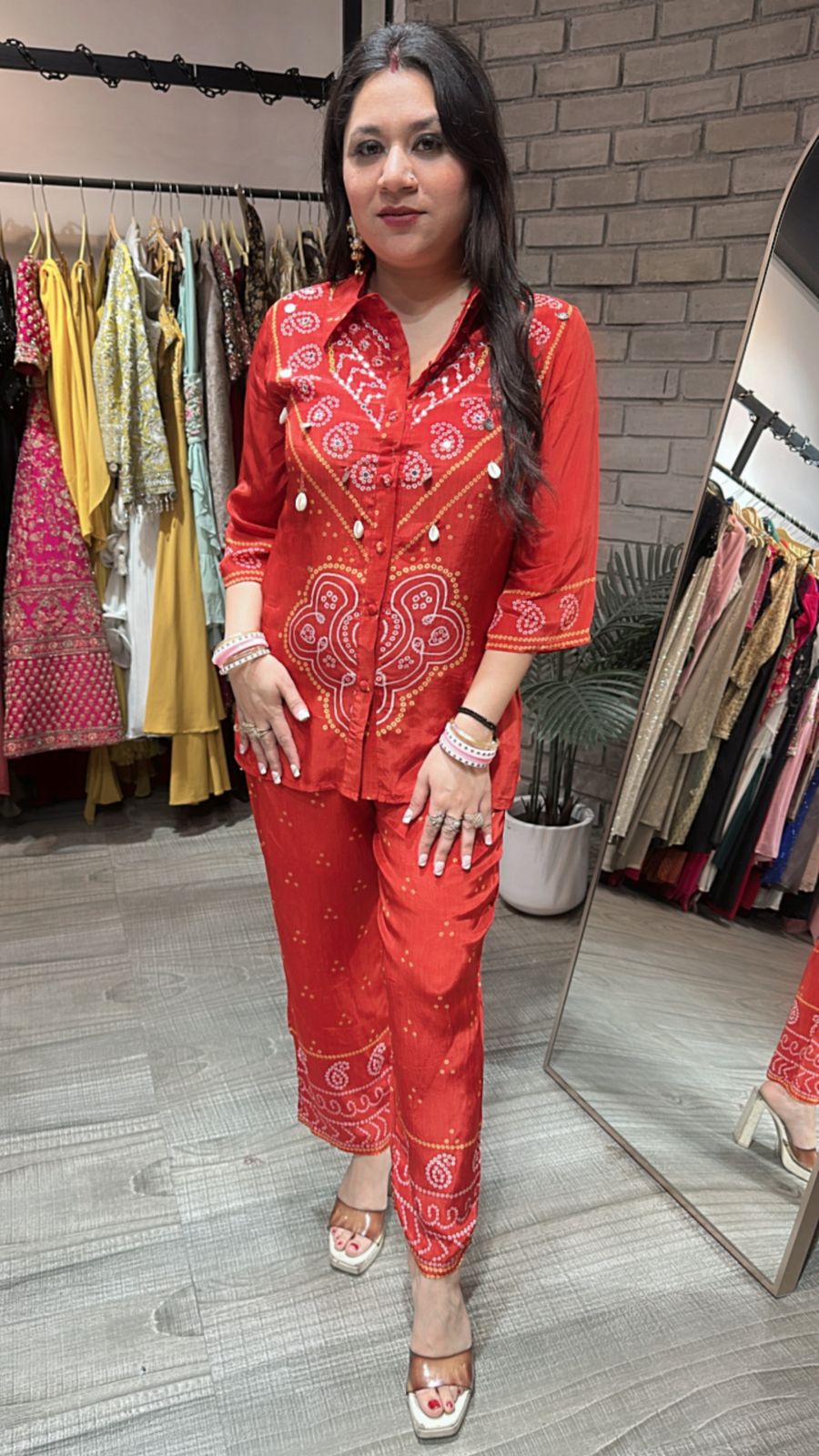 Masoom Rust Digital Cordset