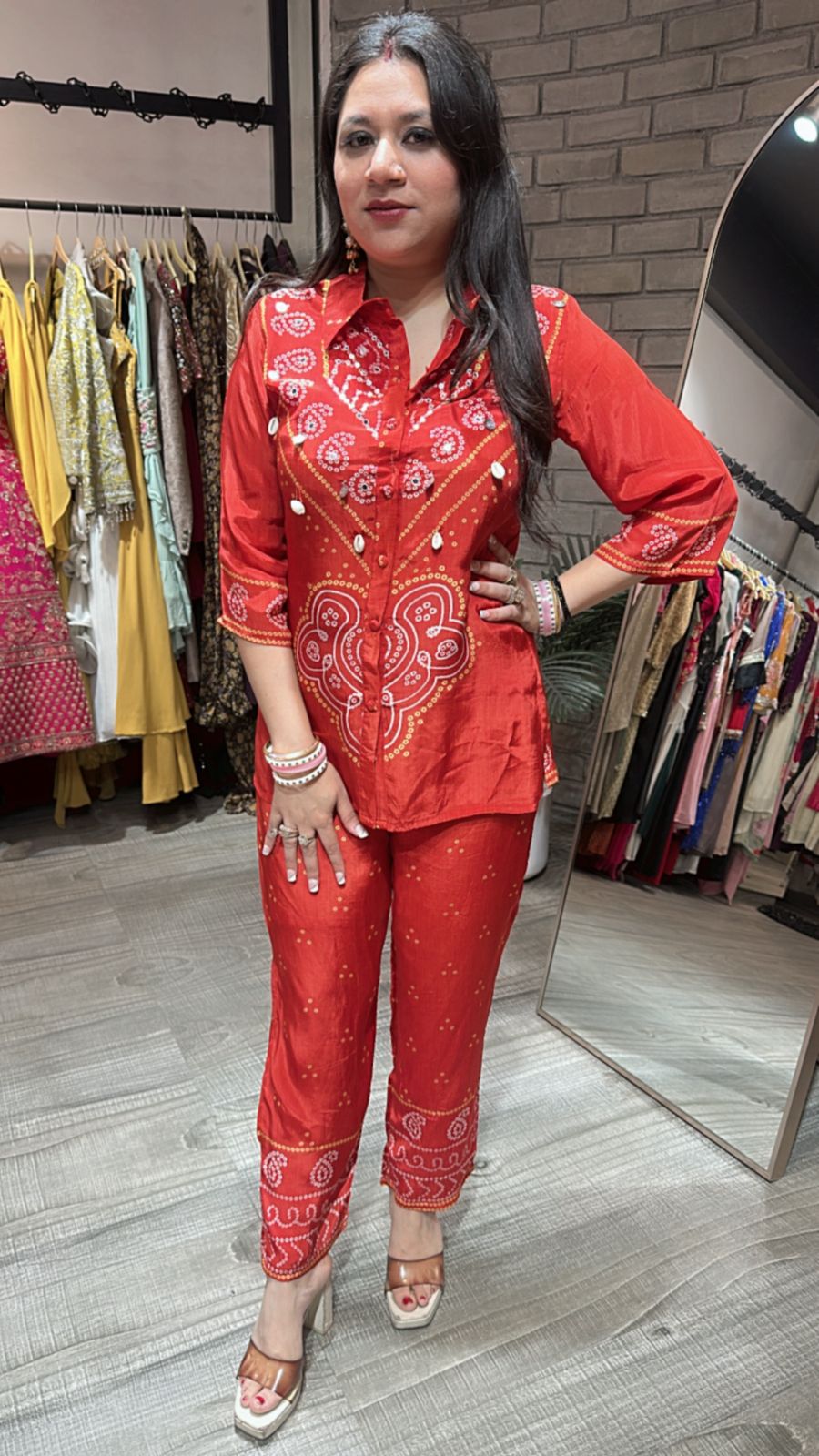 Masoom Rust Digital Cordset